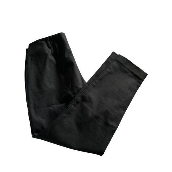 THEORY Black Pants Trousers Cotton Blend Site Pockets Size 4 - Picture 3 of 6